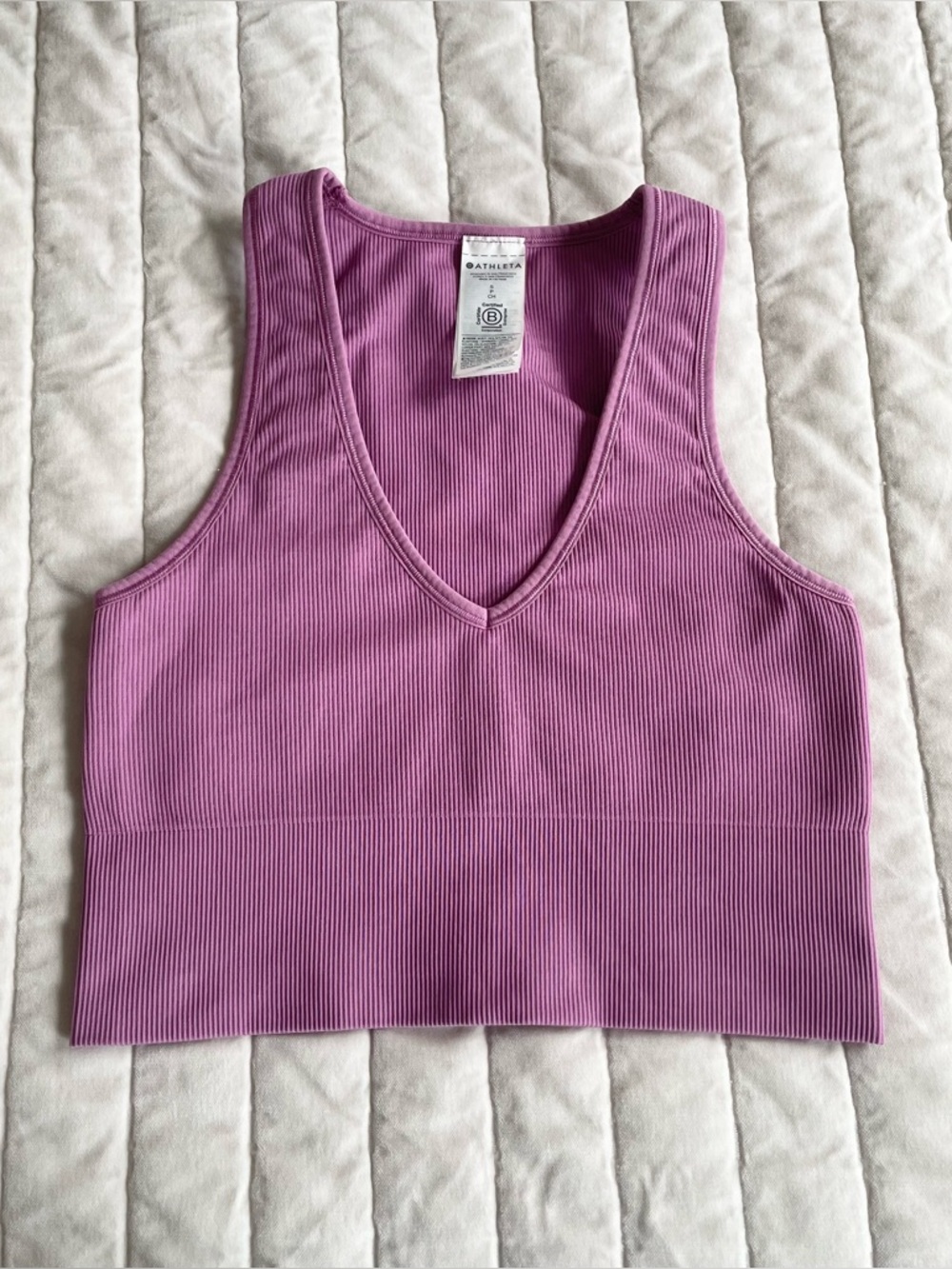 Athleta Aurora Seamless Crop Rib Tank